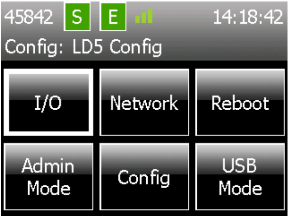 On the rear of the LD5 you can see the comport mappings and make sure you select a free comport which is not in use